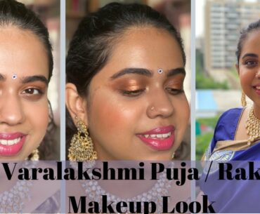 Makeup for the festive season//Traditional makeup for Varalakshmi Puja//South Indian Makeup Look!