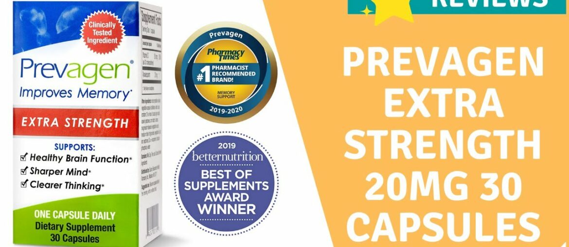 Prevagen Improves Memory - Extra Strength 20mg 30 Capsules with Apoaequorin & Vitamin D Overview