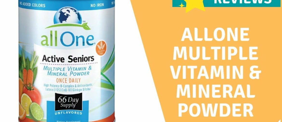 allOne Multiple Vitamin Mineral Powder For Active Seniors Once Daily Multivitamin 66 Servings