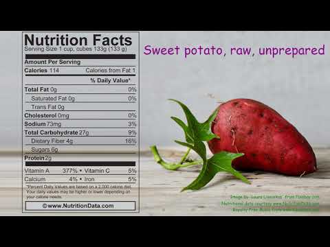 Sweet potato, raw, unprepared (Nutrition Data)