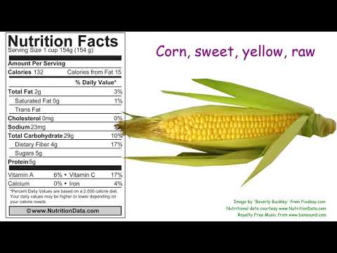 Corn, sweet, yellow, raw (Nutrition Data)