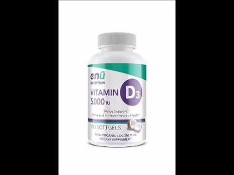 ENU Nutrition   High Potency 5000 IU Vitamin D3 in Organic Coconut Oil