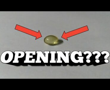 Trying to open Fish oil vitamin supplement.