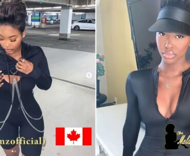 @moumzofficial gorgeous slim body Canadian beauty . pretty face full lips almond shaped eyes