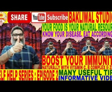 'BOOST YOUR IMMUNITY' NATURALLY WITH VITAMIN C, VITAMIN B COMPLEX AND ZINC.