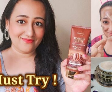 #StBotanica Robusta Coffee Peel Off Mask  & Vitamin C, E & Hyaluronic Acid Brightening Night Cream!