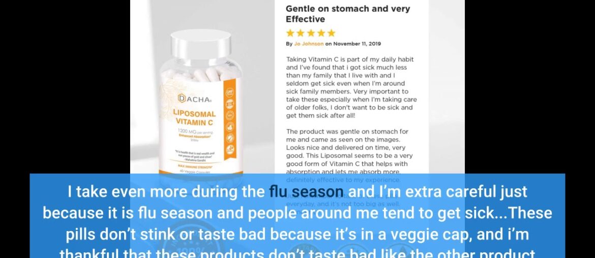 Review: DACHA Nutrition Natural Liposomal Vitamin C - Immune System & Collagen Booster, High Ab...