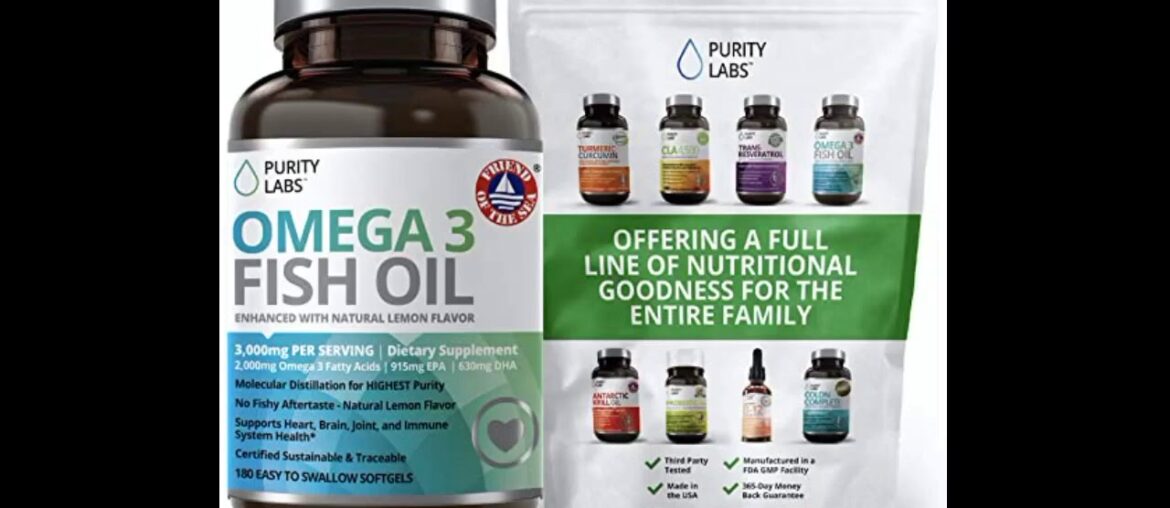 Triple Strength Omega 3 Fish Oil Supplement 3,000MG. Highest Quality and Potency Available - 18...