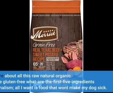 Merrick Grain Free Real Texas Beef & Sweet Potato Dry Dog Food, 12 lbs.