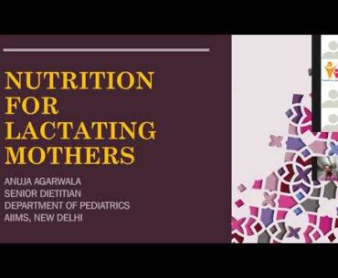 Nutrition for Lactating Mothers - World Breastfeeding Week Webinar - WCD