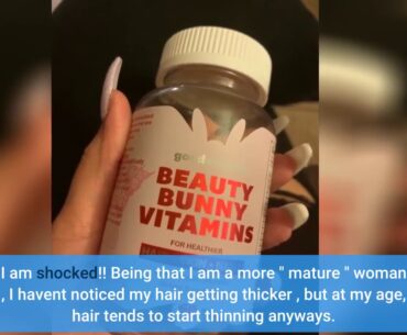 Good Gummy Beauty Bunny Sugar Hair Gummy Vitamins - Biotin Gummies Infused with Coconut Oil wit...