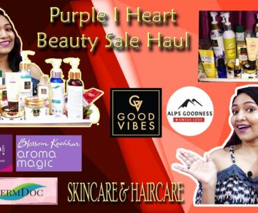 PURPLLE I HEART BEAUTY SALE HAUL||PART 1||50%OFF|GOODVIBES,DERMDOC,AROMAMAGIC,ALPS GOODNESS & MORE||