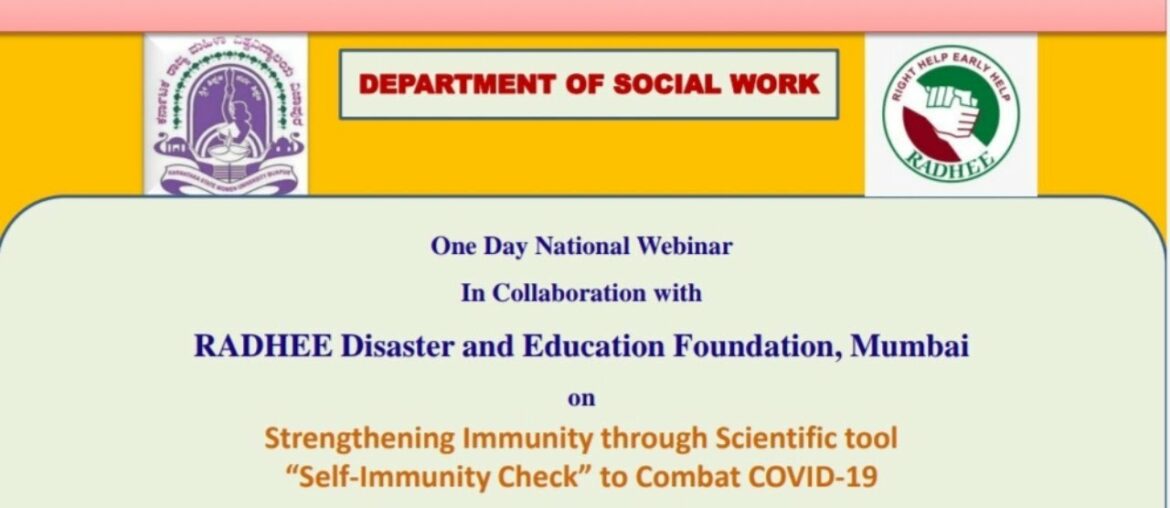 National Webinar on 'Self Immunity Check to Combat COVID -19' - LIVE