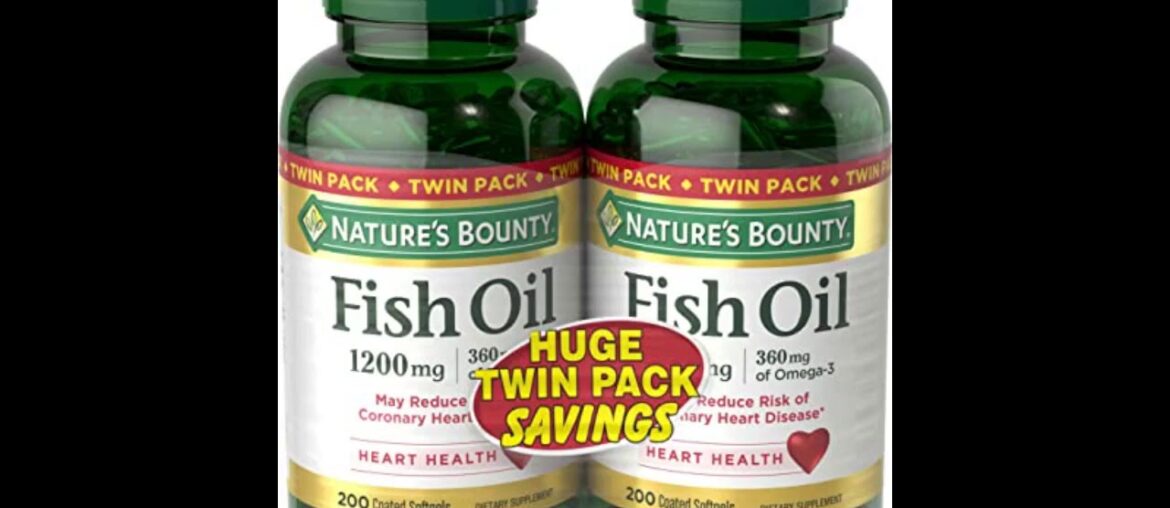 Nature's Bounty Omega-3 Fish Oil, Heart Health, 1200 mg, 320 Rapid Release Softgels