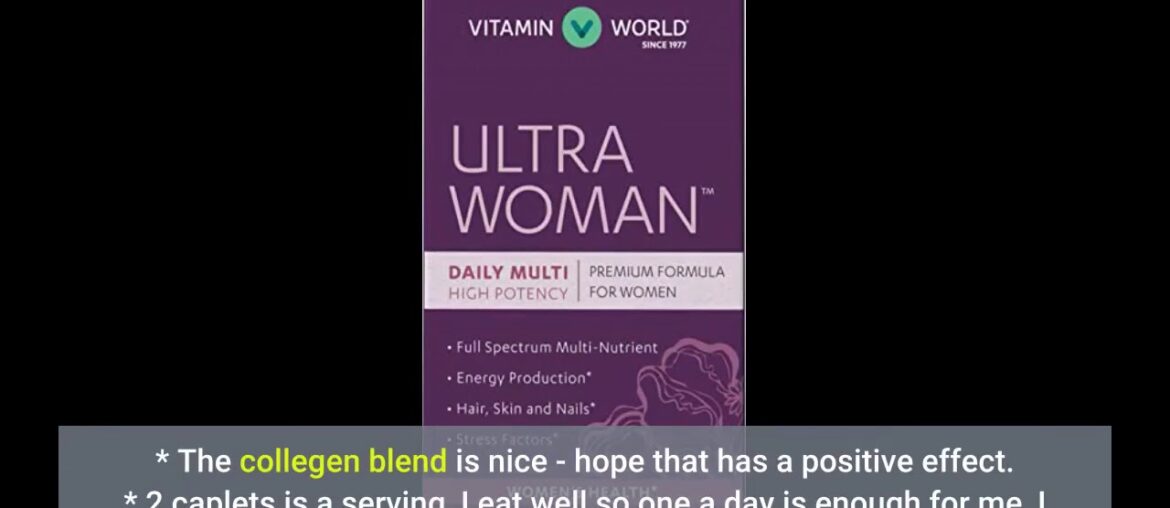 Vitamin World Ultra Woman 50 Plus Daily Multivitamin  Feat. Biotin, Vitamins B, C, D, E, Calci...