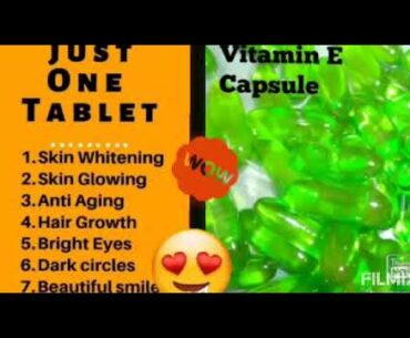Vitamin E capsule for skin and hair care ll vitamin E capsule for skin treatment and hair treatment