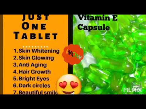 Vitamin E capsule for skin and hair care ll vitamin E capsule for skin treatment and hair treatment