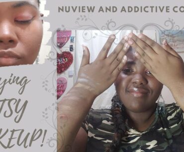 Trying ETSY MAKEUP! Nuview and Addictive Cosmetics