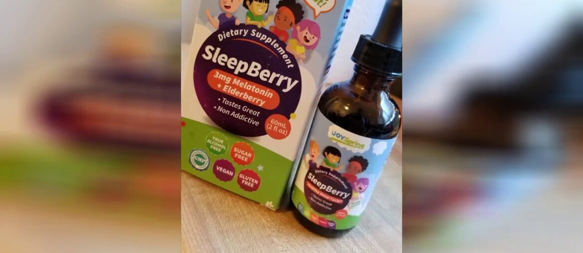 SleepBerry Liquid Melatonin for Kids - Natural Sleep Aid with Elderberry and Vitamin D - Helps...
