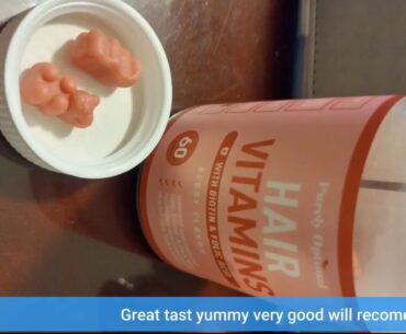 Premium Hair Vitamins Supplement - Gummy Vitamins w/ Biotin, Folic Acid, Vitamins A & D - Suppo...