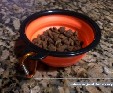 Collapsible Dog Bowl,2 Pack Silicone Fodable Water Food Bowls for Dogs Cats,Portable Expandable...