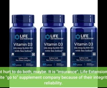 Life Extension Vitamin D3, 5000 IU, 60 Softgels, 60ct (Package May Vary)