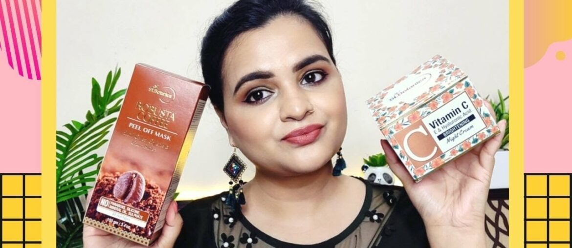 NEW * St. BOTANICA ROBUSTA COFFEE PEEL OFF MASK || VITAMIN C BRIGHTENING NIGHT CREAM || REVIEW