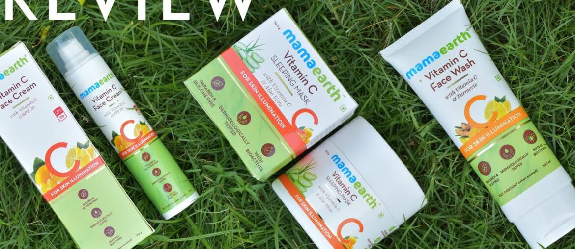 MAMAEARTH VITAMIN C FACE WASH, SLEEPING MASK & FACE CREAM REVIEW