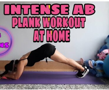 INTENSE KILLER AB PLANK WORKOUT at HOME(belly fat burner,)8 mins CYNDY DURAN