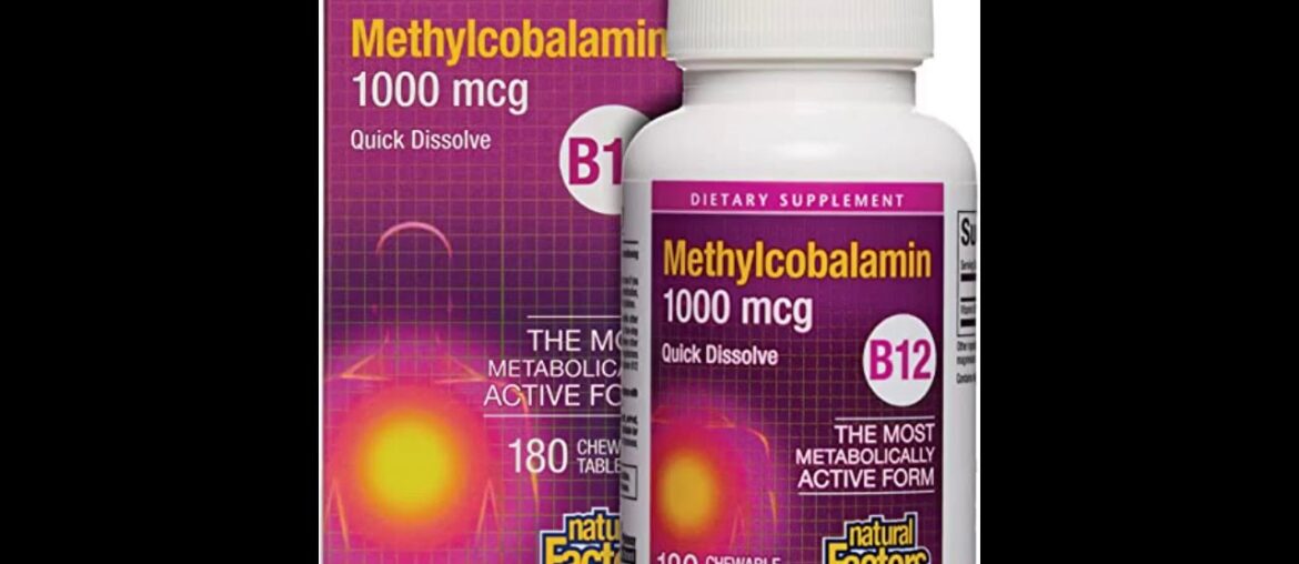 Natural Factors, Vitamin B12 Methylcobalamin 1000 mcg, Chewable Support for Energy and Immune H...
