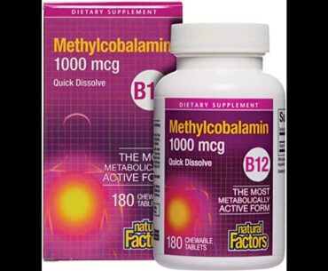 Natural Factors, Vitamin B12 Methylcobalamin 1000 mcg, Chewable Support for Energy and Immune H...