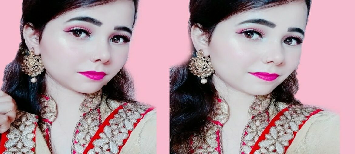 Indian wedding guest makeup look / Makeup with suit / Festive makeup look / Sweety