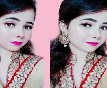 Indian wedding guest makeup look / Makeup with suit / Festive makeup look / Sweety