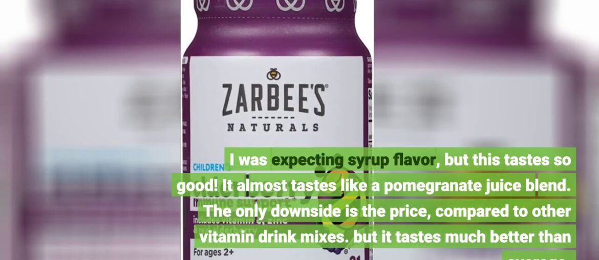 Zarbee's Naturals Immune Support* & Vitamin C Drink Mix with Zinc & Honey, Natural Orange Flavo...