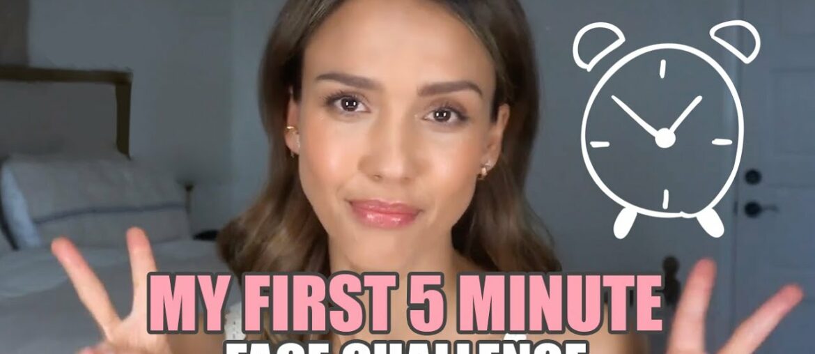 My First 5 Minute Honest Beauty Face Challenge!  Summer Edition | JESSICA ALBA