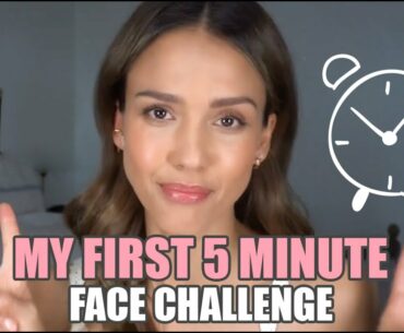 My First 5 Minute Honest Beauty Face Challenge!  Summer Edition | JESSICA ALBA