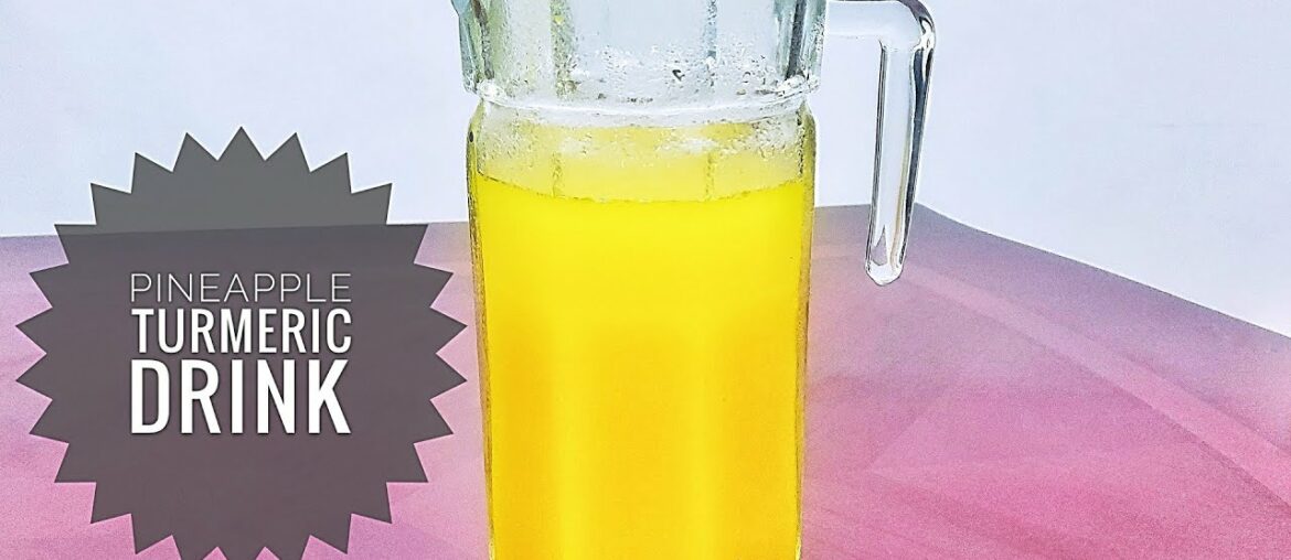Pineapple, Turmeric, ginger Juice recipe.