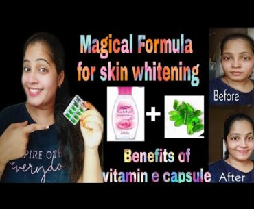 Vitamin e capsule skin whitening treatment at home // Get beautiful, randiant, glowing skin