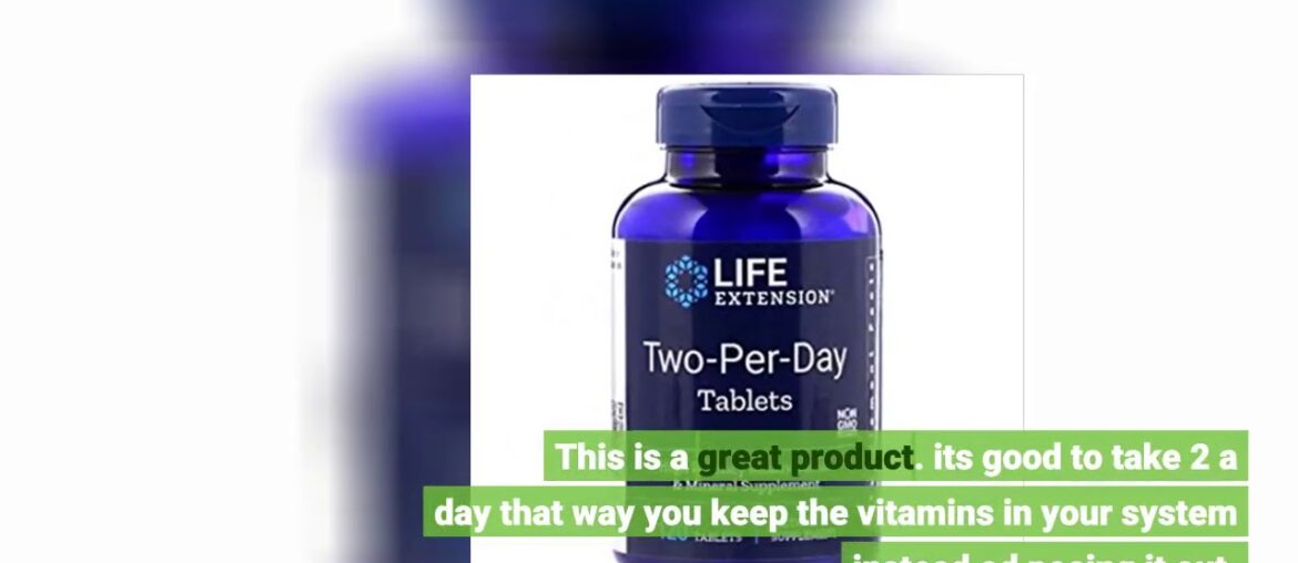 Life Extension Two Per Day (High Potency Multi-Vitamin & Mineral Supplement), 120 Tablets