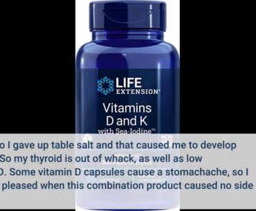 Life Extension Vitamin D and K with Sea-Iodine, 60 Capsules
