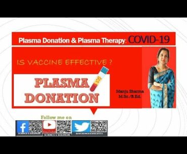 Plasma Donation|Plasma Therapy|COVID-19