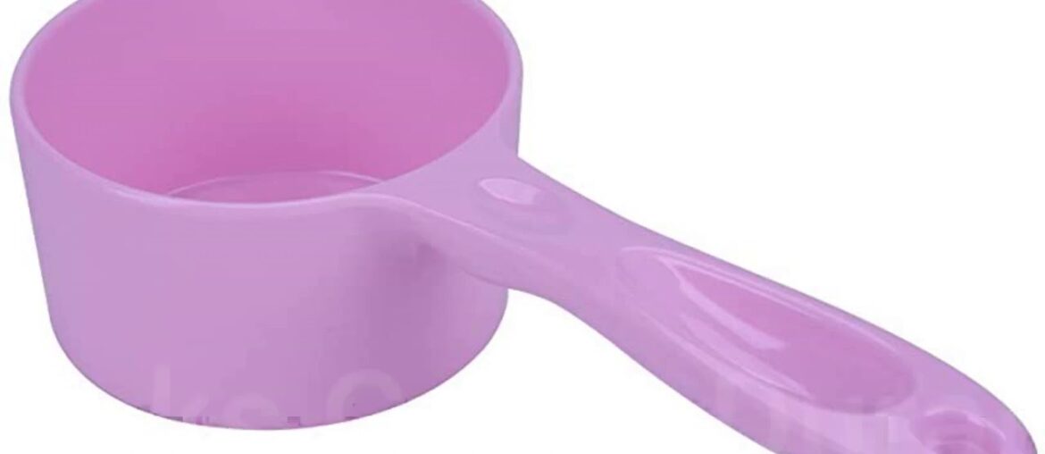 SUPER DESIGN Sturdy Melamine Food Scoop for Dogs Cats Birds, Measuring Cup, Long Comfortable Ha...