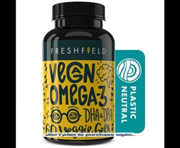 Freshfield Vegan Omega 3 DHA Supplement: 2 Month Supply. Premium Algae Oil, Plant Based, Sustai...