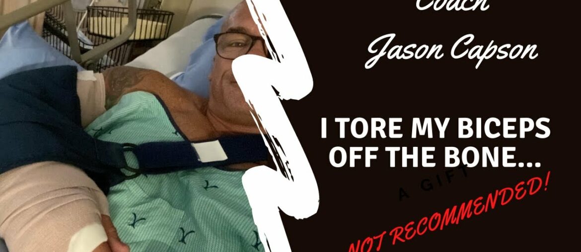 I tore my biceps off the bone...