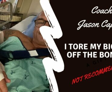 I tore my biceps off the bone...