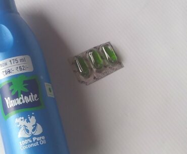 Coconut oil and Vitamin E Capsule Hair Pack.