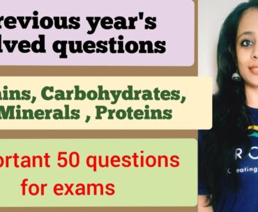 General Science: Nutrition - Important Previous Years' Questions