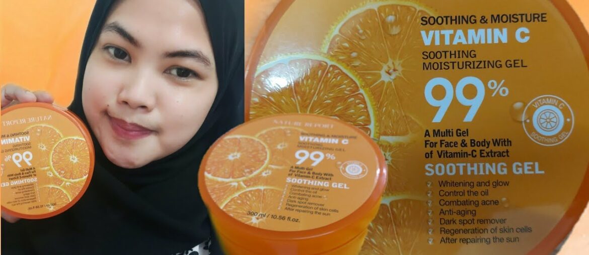 NATURE REPORT SOOTHING & MOISTURE VITAMIN C // ALOE VERA MOISTURIZING GEL 99% WITH VITAMIC C