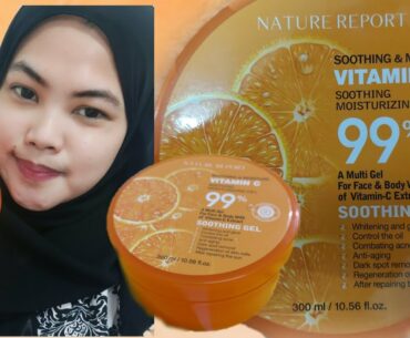 NATURE REPORT SOOTHING & MOISTURE VITAMIN C // ALOE VERA MOISTURIZING GEL 99% WITH VITAMIC C