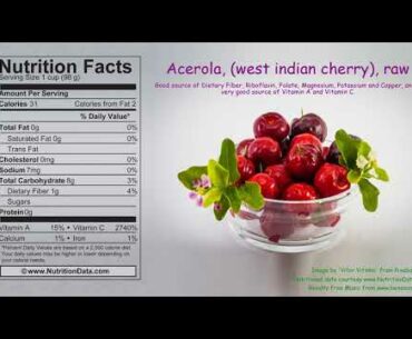Acerola, west indian cherry, raw (Nutrition Data)